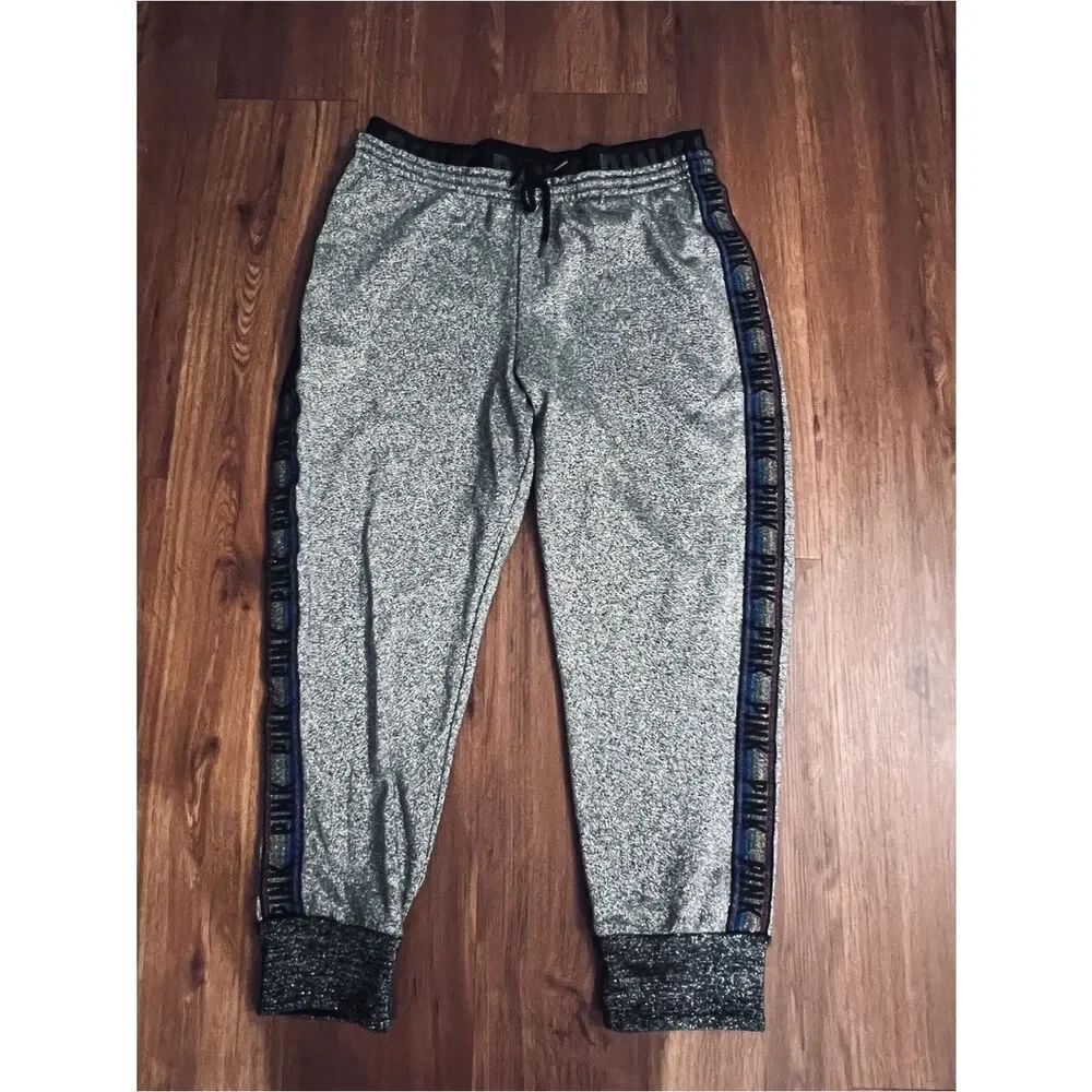 PINK VS SHIMMER GRAY BLING JOGGER PANTS XL - Picture 3 of 7